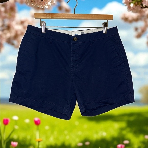 Old Navy Pants - Old Navy Dark Blue Flat Front‎ Shorts size 8 EUC